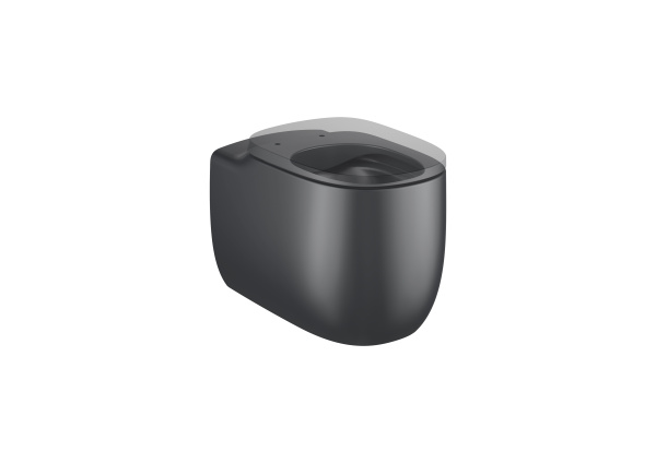 Унитаз приставной безободковый Roca Beyond  Rimless 3470B7640 оникс матовый