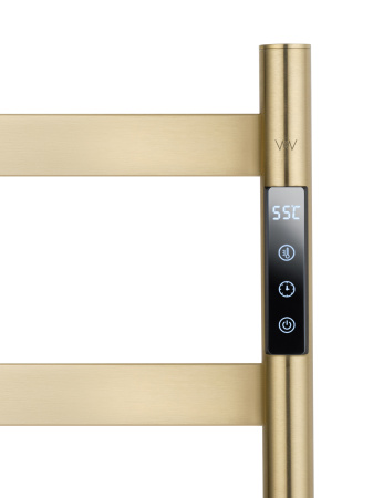 Полотенцесушитель электрический напольный WONZON & WOGHAND ESSEN, брашированное золото WW-A407-BG