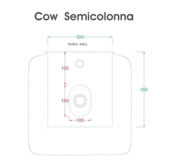 Раковина подвесная ARTCERAM Cow CWL001 01 00/ L6804 bi*1