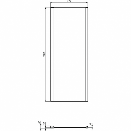 Фиксированная боковая панель 80 см Ideal Standard CONNECT 2 L, K9299V3