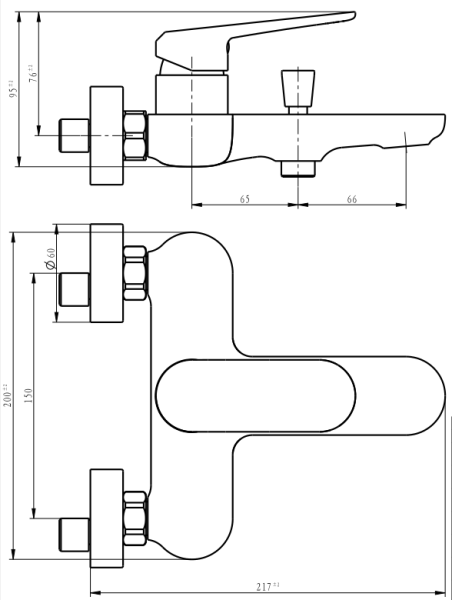 Смеситель для ванны Savol SK-H6101 Смеситель для ванны Savol SK-H6101
