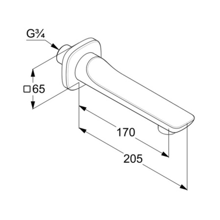 Излив для ванны Kludi Ameo 4150505