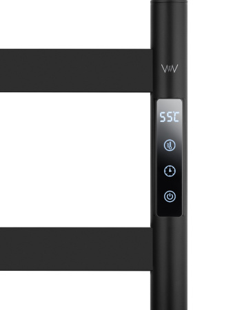 Полотенцесушитель электрический напольный WONZON & WOGHAND ESSEN, черный матовый WW-A406-MB