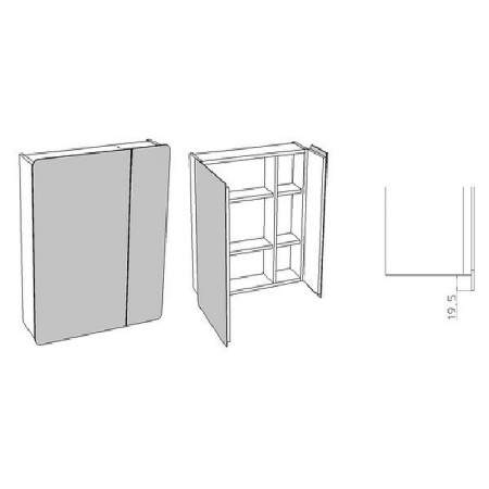 Зеркальный шкаф (60х70) Corozo Монро 60 SD-00000724