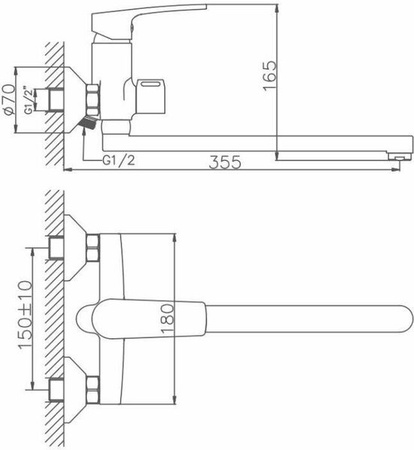 Смеситель для ванны Haiba HB22587