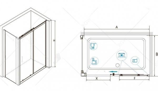 Душевой уголок RGW CL-48 (CL-14+Z-24) 32094802-11