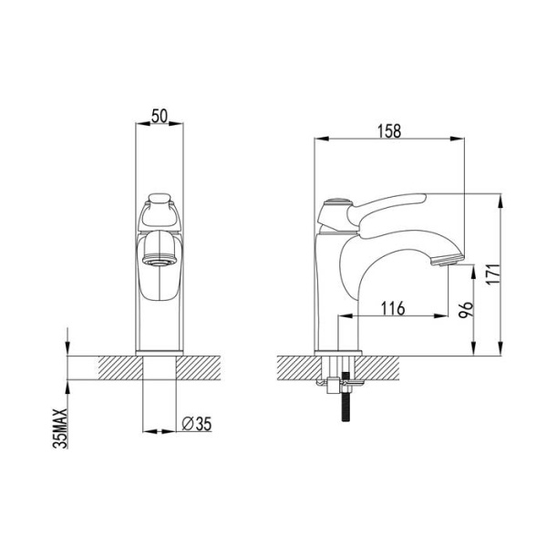 Смеситель для умывальника IDDIS Oldie желтое золото (OLDYG00i01)