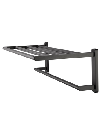 Полотенцедержатель с полкой WONZON & WOGHAND GRAFFITY, темный графит WW-9381