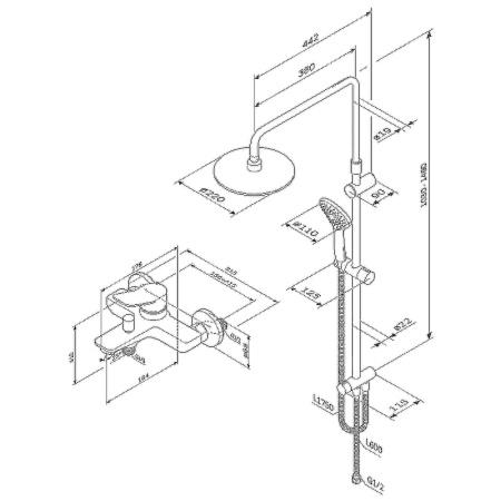 Душевая система AM.PM X-Joy F43885A14