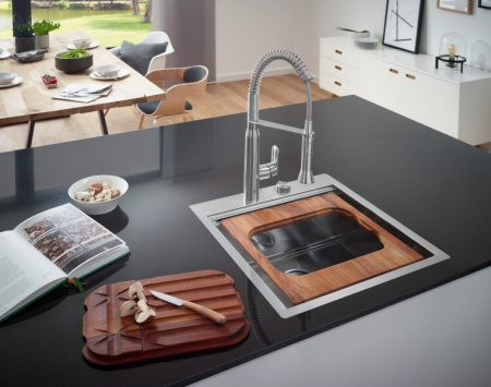 Кухонная мойка из нержавеющей стали без корзинчатого вентиля, Grohe K800 31583 SD0 (31583SD0)