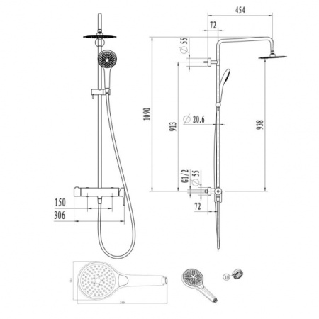 Душевая система Villeroy & Boch Embrace TVS1082000461