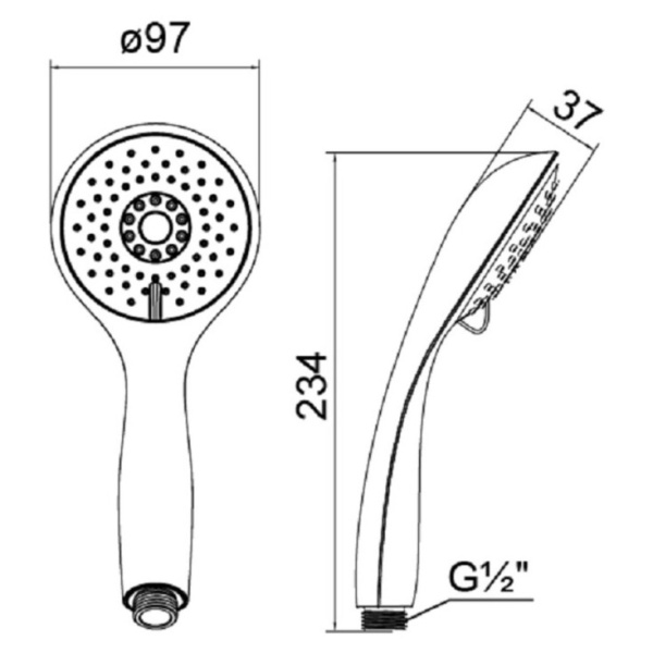 Лейка для душа Milardo (3203F97M18)