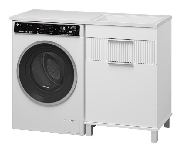 Тумба с раковиной под стиральную машину 60 Brevita Enfida УТ000024652