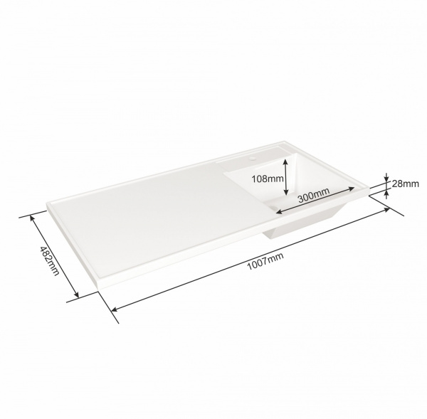 Раковина над стиральной машиной (100х50) СаНта    Лидер 900107N