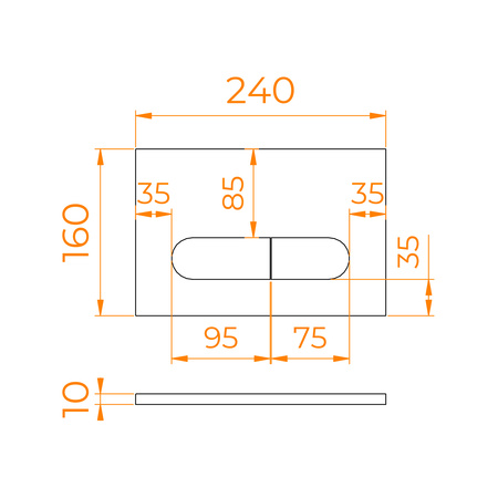 Клавиша смыва RGW SWH-06W 68420006-05