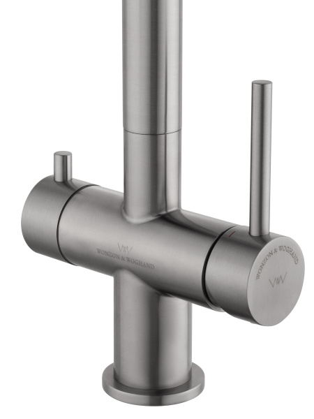 Смеситель для кухни c подключением фильтра WONZON & WOGHAND, брашированный никель WW-3211-BS