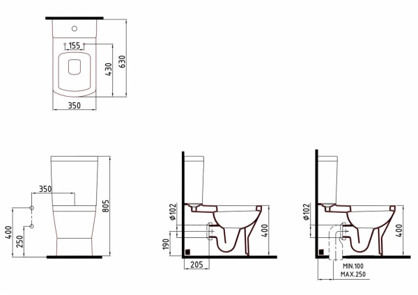 Унитаз напольный с функцией биде Bien Neptun NPKD06301VE0W5SZ0