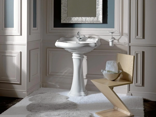 Раковина подвесная (56х46,5) Kerasan Retro 104501*3, три отверстия под смеситель