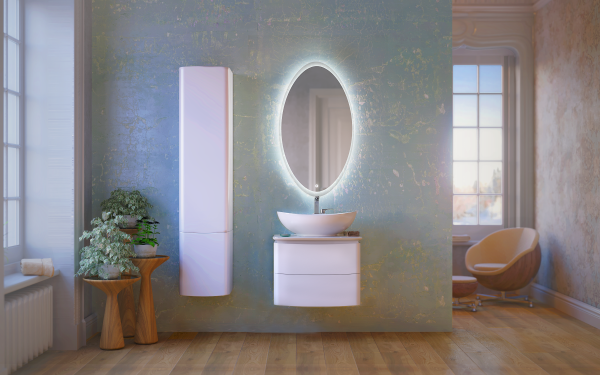 Зеркало RAVAL 55 с подсветкой Mono Mono.02.55/W/RL