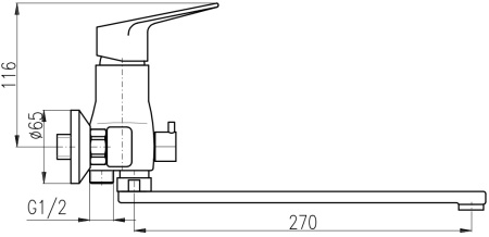 Смеситель для ванны Rav Slezak Victoria VI253.5
