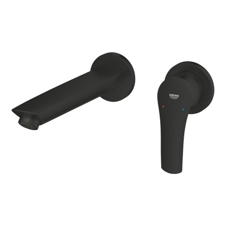 Смеситель для раковины на два отверстие Grohe Eurosmart New 293382 433 (293382433) черный матовый
