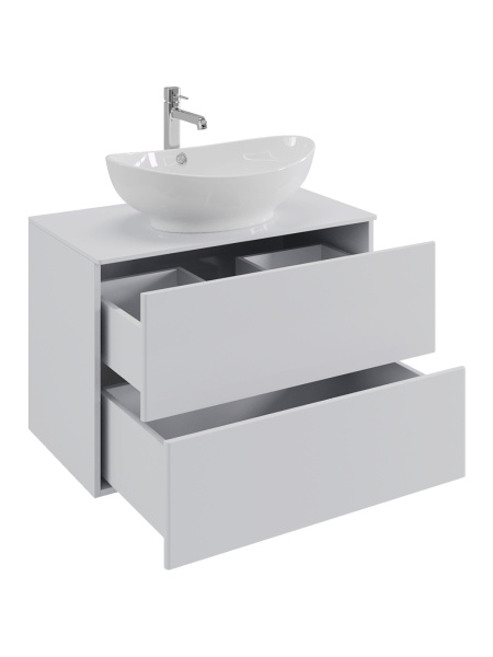 Тумба с раковиной Orange Otto Ot-75TuMDF+G56 подвесная, белый