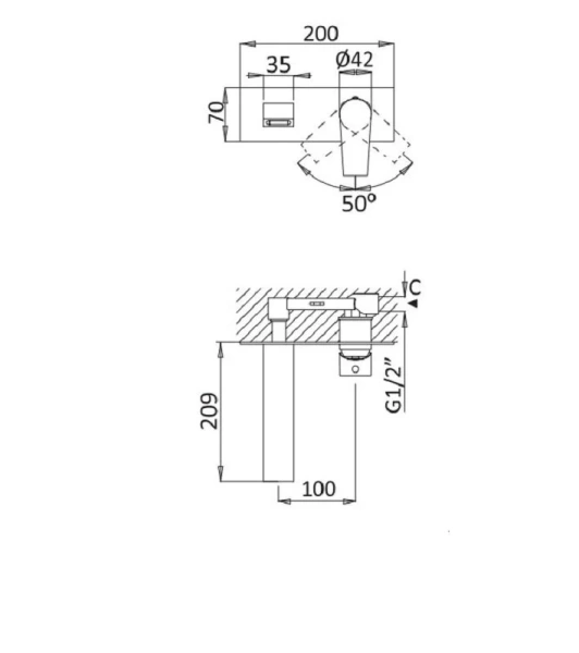 Смеситель для раковины Cezares Nautic NAUTIC-BLI-01-W0