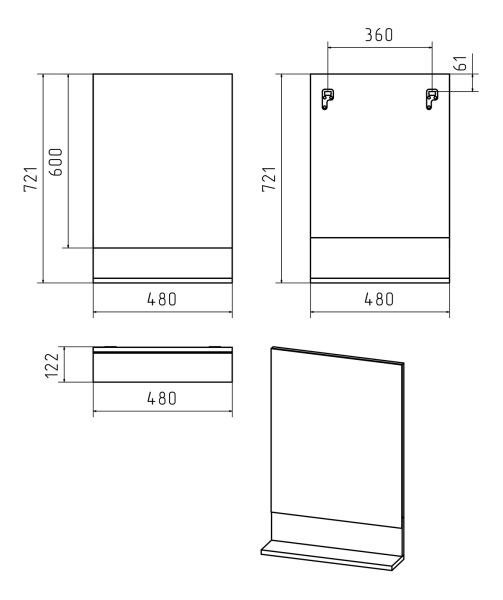Зеркало (48х72) Misty Алиса 50 Э-Али03050-01