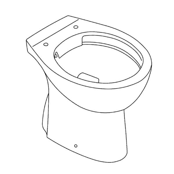 Унитаз приставной безободковый GROHE Bau Ceramic 39431 000 (39431000) Унитаз приставной безободковый GROHE Bau Ceramic 39431 000 (39431000)