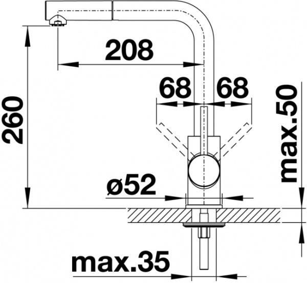 Смеситель для кухни Blanco MILA-S (хром) 524214