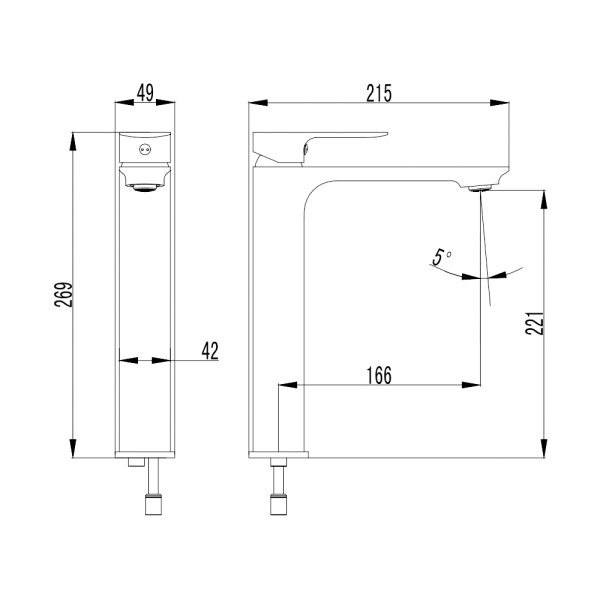 Смеситель для раковины AQUAme Monza AQM6314BG