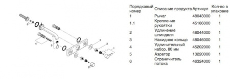 Смеситель для раковины на три отверстия Grohe Allure 20193 000 (20193000)