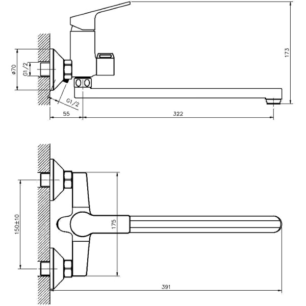 Смеситель для ванны ESKO SAINT-PETERSBURG SPb 31