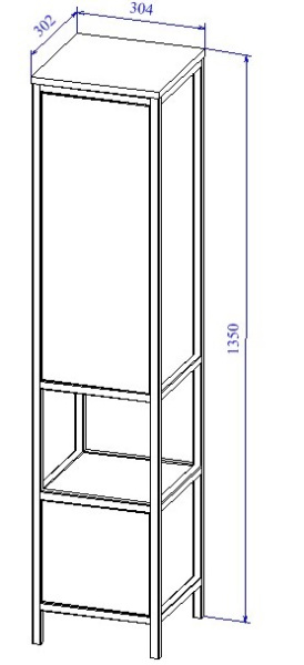 Пенал Cersanit BOTANIQUE 30 63016