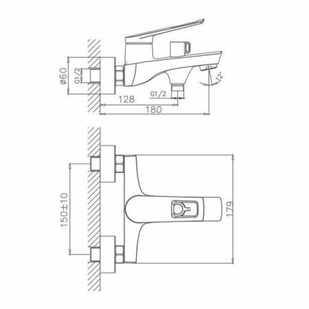 Смеситель для ванны Haiba HB60595