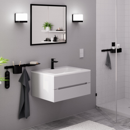 Смеситель для раковины без донного клапана CoolStart Hansgrohe Logis 71255670 черный матовый
