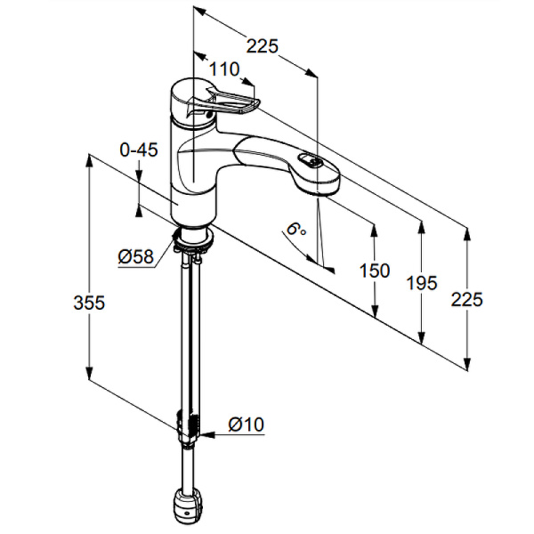 Смеситель для кухни с выдвижным изливом Kludi MX 399418262