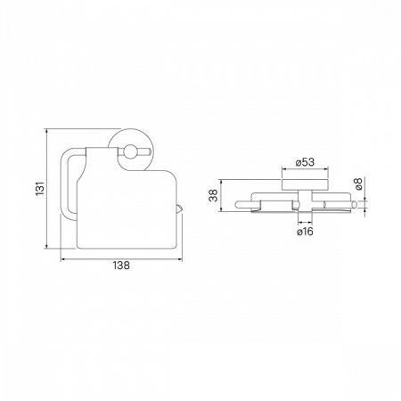 Держатель для туалетной бумаги с крышкой IDDIS Sena сплав металлов (SENSSC0i43)