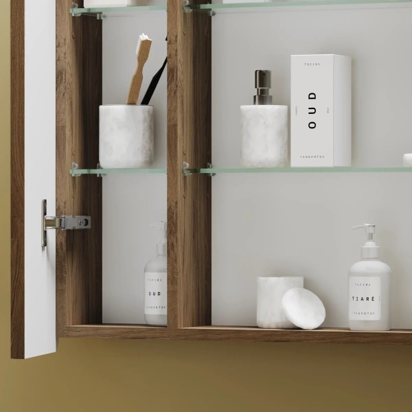 Зеркало-шкаф с подсветкой (79х74) Sancos Mirror MI80ECH