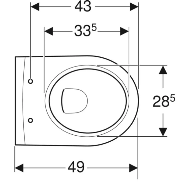 Унитаз подвесной безободковый Geberit iCon 204070000 без сиденья