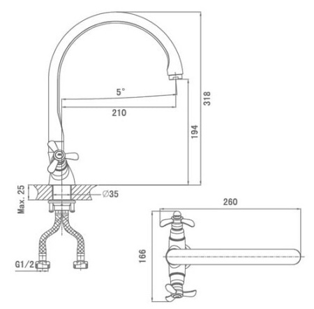 Смеситель для кухни D&K Berlin DA1212401