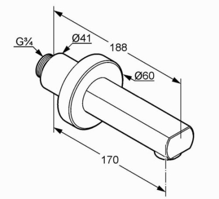 Излив для ванны Kludi Zenta 1350005