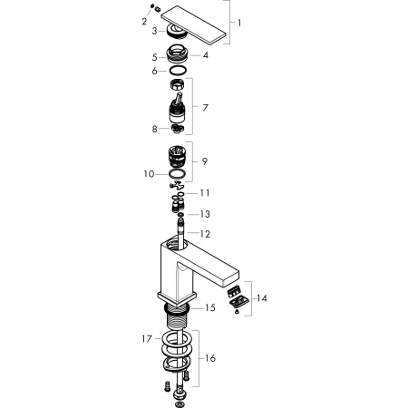 Кран для холодной воды без донного клапана Hansgrohe Tecturis E 73013700 белый матовый