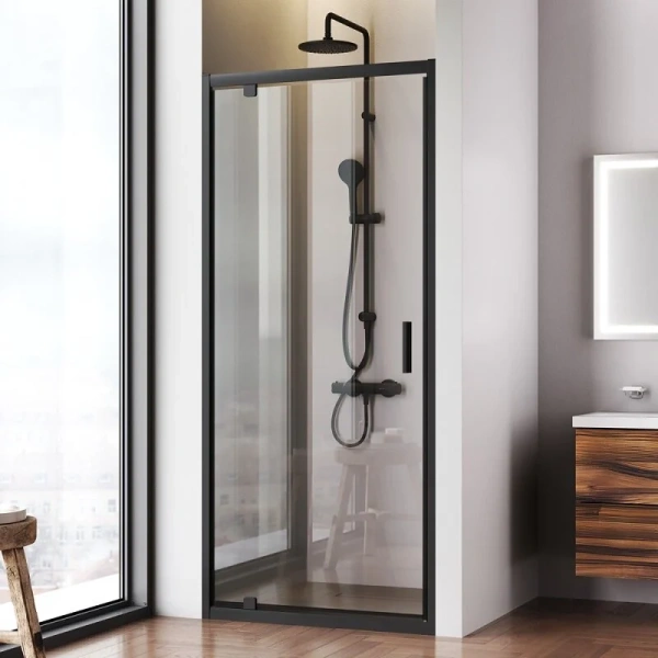Душевая дверь в нишу 90 см Am.Pm Gem W90G-90-1P-BT черный матовый