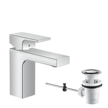 Смеситель для раковины с донным клапаном Hansgrohe Vernis Shape 71568000 хром