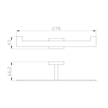 Двойной держатель для туалетной бумаги с полкой WONZON & WOGHAND FLAT, хром WW-9746
