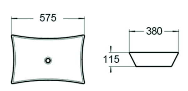 Раковина накладная (57,5х38) SantiLine SL-1062