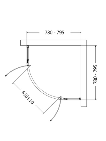 Душевой уголок AQUAme AQM7101-2-8