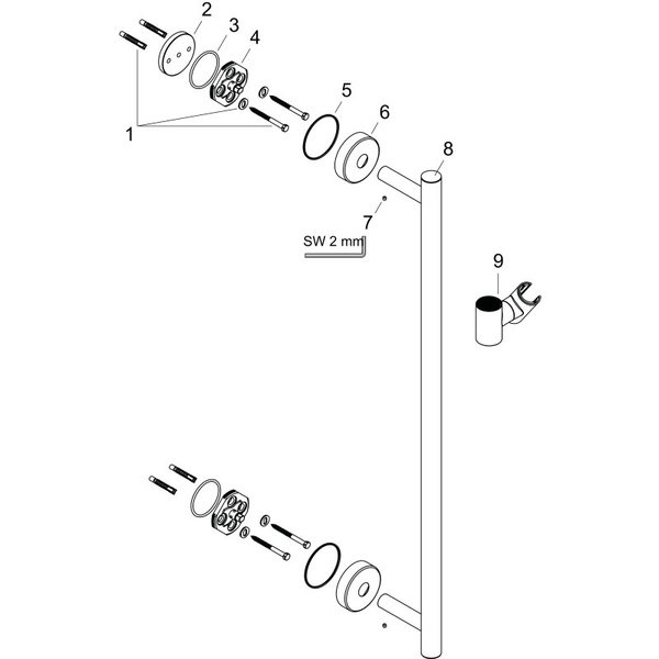 Душевая штанга Hansgrohe Unica Comfort 26402000 хром