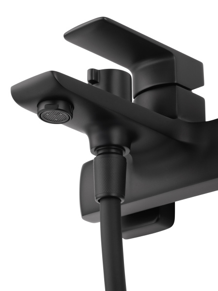 Смеситель для ванны с душем WONZON & WOGHAND EDGE, черный матовый WW-88639003A-MB